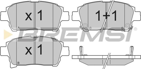 Bremsi BP3201 - Brake Pad Set, disc brake autospares.lv