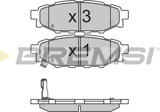 Bremsi BP3218 - Brake Pad Set, disc brake autospares.lv