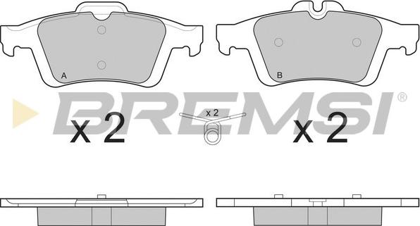 Bremsi BP3217 - Brake Pad Set, disc brake autospares.lv