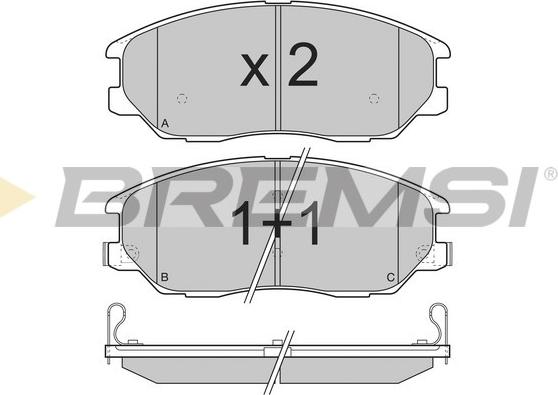 Bremsi BP3281 - Brake Pad Set, disc brake autospares.lv