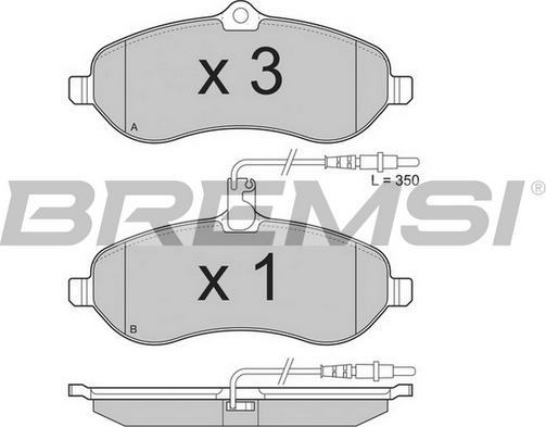 Bremsi BP3283TR - Brake Pad Set, disc brake autospares.lv