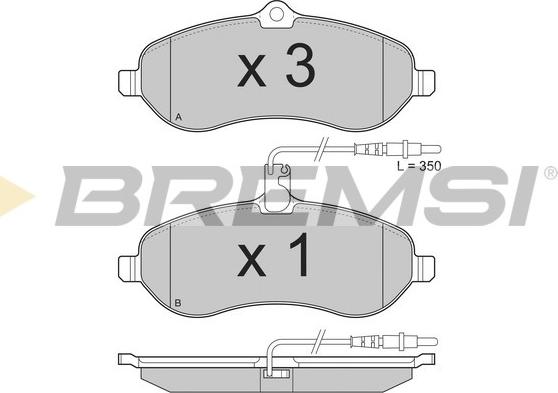 Bremsi BP3283 - Brake Pad Set, disc brake autospares.lv