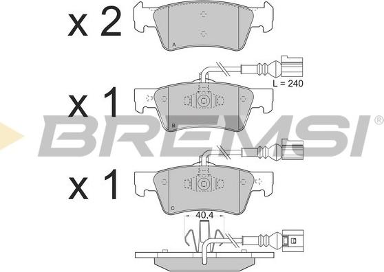 Bremsi BP3282 - Brake Pad Set, disc brake autospares.lv