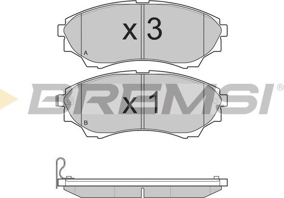 Bremsi BP3232 - Brake Pad Set, disc brake autospares.lv