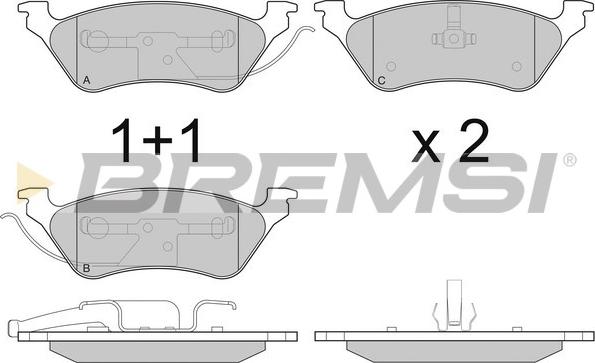 Bremsi BP3220 - Brake Pad Set, disc brake autospares.lv