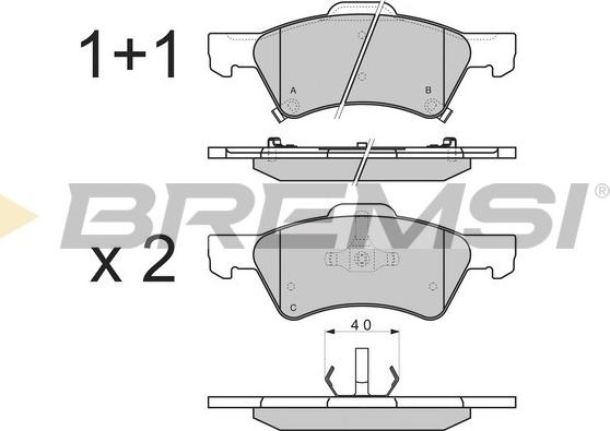 Bremsi BP3222 - Brake Pad Set, disc brake autospares.lv
