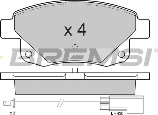 Bremsi BP3275 - Brake Pad Set, disc brake autospares.lv