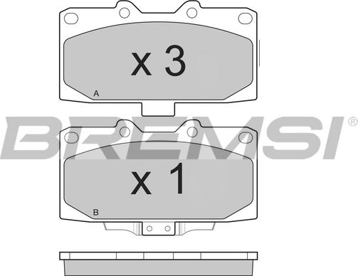 Bremsi BP3271 - Brake Pad Set, disc brake autospares.lv