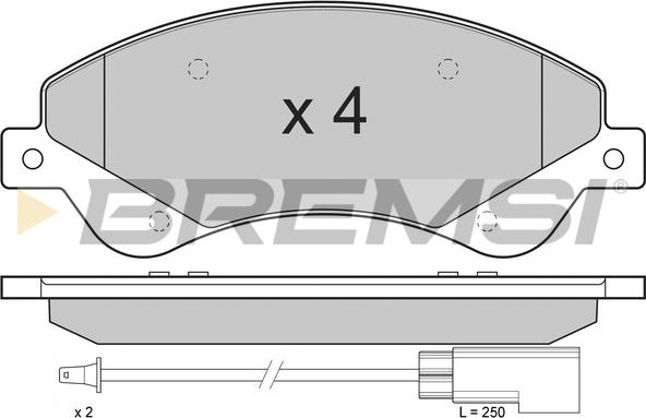 Bremsi BP3273 - Brake Pad Set, disc brake autospares.lv