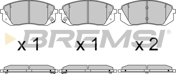 Bremsi BP3754 - Brake Pad Set, disc brake autospares.lv