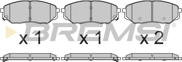 Bremsi BP3702 - Brake Pad Set, disc brake autospares.lv