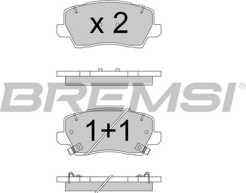 Bremsi BP3787 - Brake Pad Set, disc brake autospares.lv