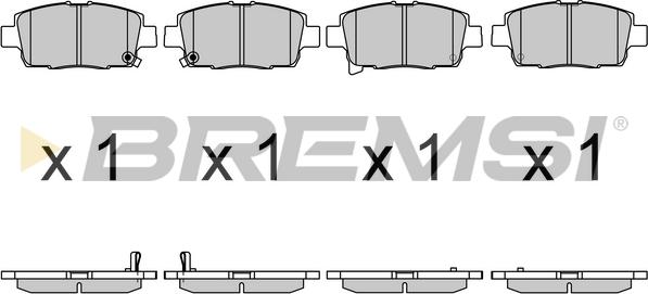 Bremsi BP3730 - Brake Pad Set, disc brake autospares.lv