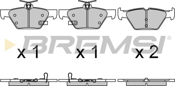 Bremsi BP3729 - Brake Pad Set, disc brake autospares.lv