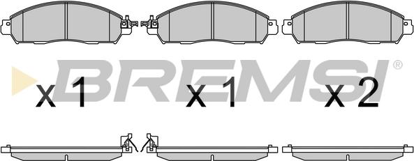 Bremsi BP3721 - Brake Pad Set, disc brake autospares.lv