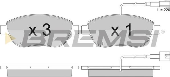 Bremsi BP2943 - Brake Pad Set, disc brake autospares.lv