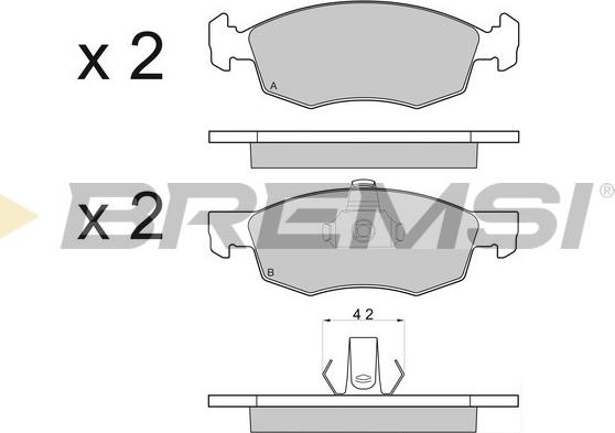 Bremsi BP2951 - Brake Pad Set, disc brake autospares.lv