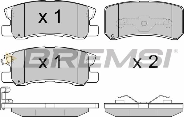 Bremsi BP2965 - Brake Pad Set, disc brake autospares.lv