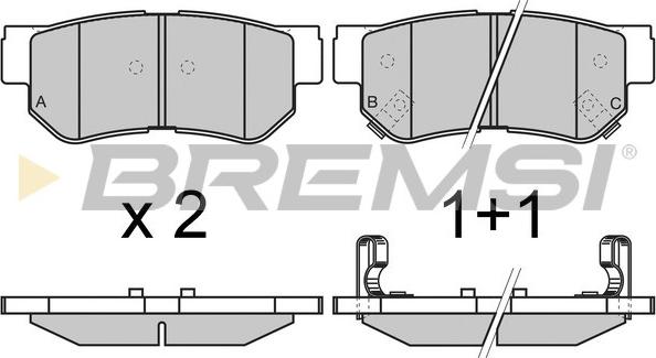 Bremsi BP2966 - Brake Pad Set, disc brake autospares.lv