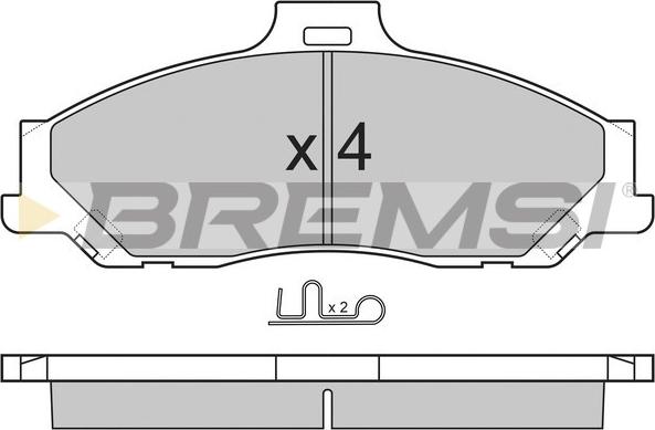 Bremsi BP2905 - Brake Pad Set, disc brake autospares.lv