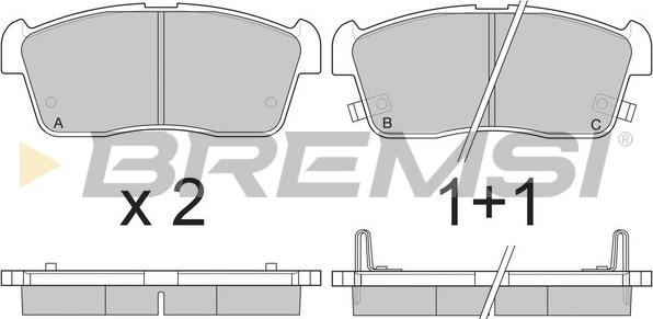 Bremsi BP2902 - Brake Pad Set, disc brake autospares.lv