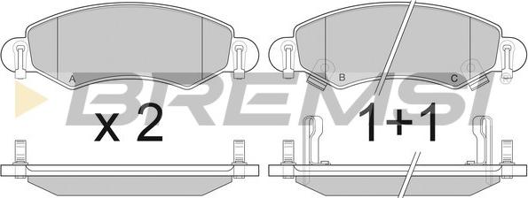 Bremsi BP2907 - Brake Pad Set, disc brake autospares.lv