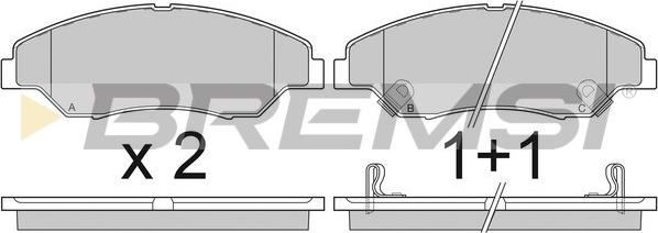 Bremsi BP2911 - Brake Pad Set, disc brake autospares.lv