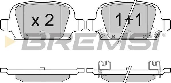 Bremsi BP2987 - Brake Pad Set, disc brake autospares.lv