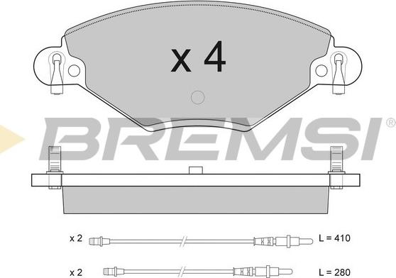 Bremsi BP2939 - Brake Pad Set, disc brake autospares.lv