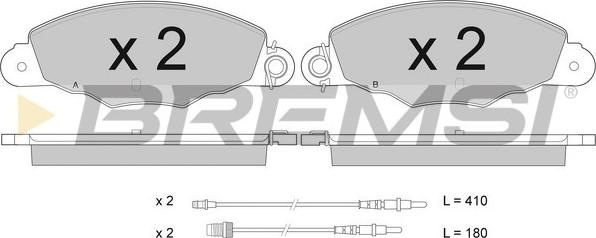 Bremsi BP2930 - Brake Pad Set, disc brake autospares.lv