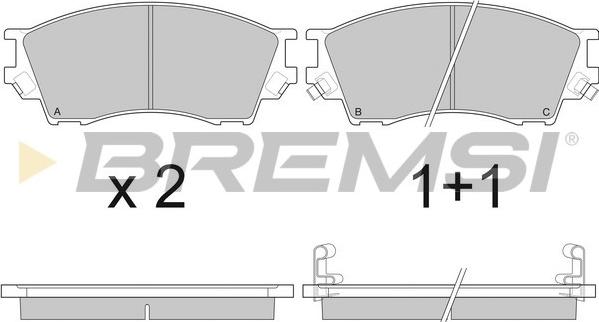 Bremsi BP2923 - Brake Pad Set, disc brake autospares.lv