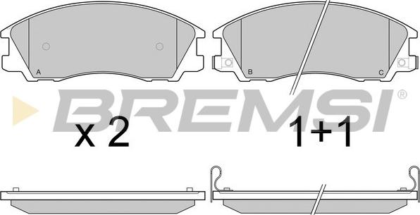 Bremsi BP2971 - Brake Pad Set, disc brake autospares.lv