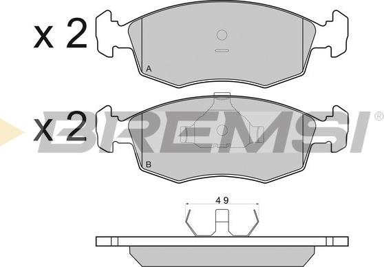 Bremsi BP2499 - Brake Pad Set, disc brake autospares.lv