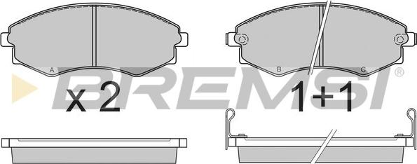 Bremsi BP2494 - Brake Pad Set, disc brake autospares.lv