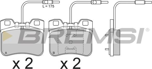 Bremsi BP2496 - Brake Pad Set, disc brake autospares.lv