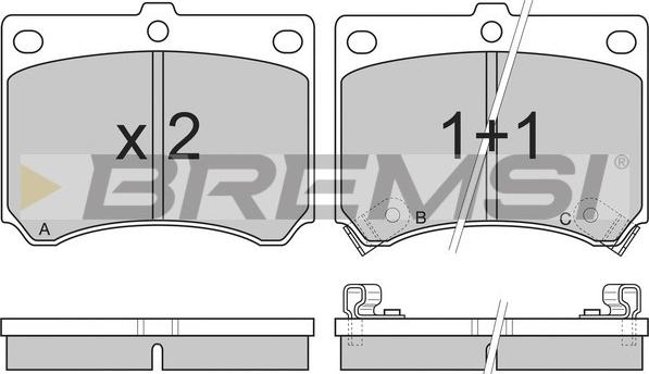 Bremsi BP2491 - Brake Pad Set, disc brake autospares.lv