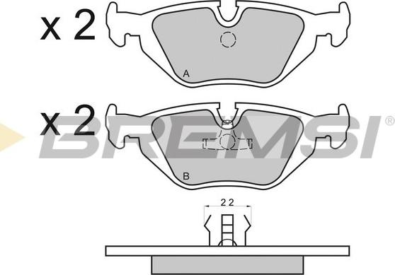 Bremsi BP2498 - Brake Pad Set, disc brake autospares.lv