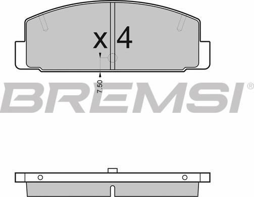Bremsi BP2448 - Brake Pad Set, disc brake autospares.lv