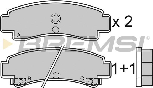 Bremsi BP2442 - Brake Pad Set, disc brake autospares.lv