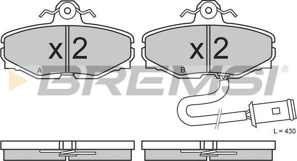 Bremsi BP2454 - Brake Pad Set, disc brake autospares.lv