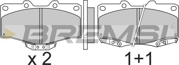 Bremsi BP2463 - Brake Pad Set, disc brake autospares.lv