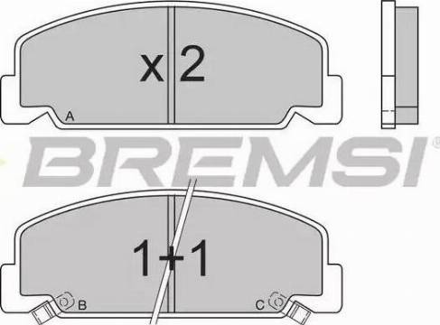 Bremsi BP2406 - Brake Pad Set, disc brake autospares.lv