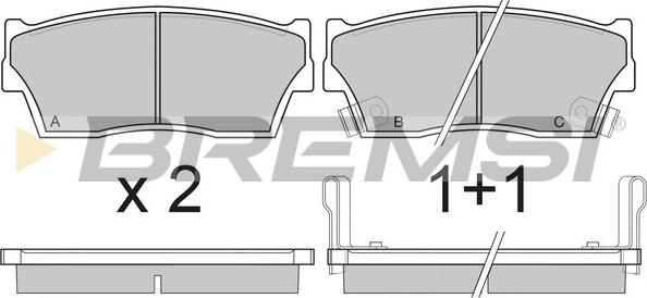 Bremsi BP2419 - Brake Pad Set, disc brake autospares.lv