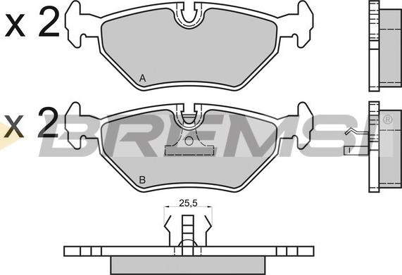 Bremsi BP2415 - Brake Pad Set, disc brake autospares.lv