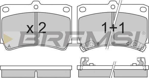 Bremsi BP2489 - Brake Pad Set, disc brake autospares.lv