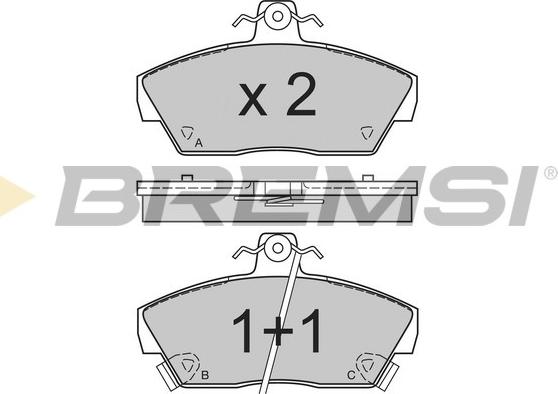 Bremsi BP2484 - Brake Pad Set, disc brake autospares.lv