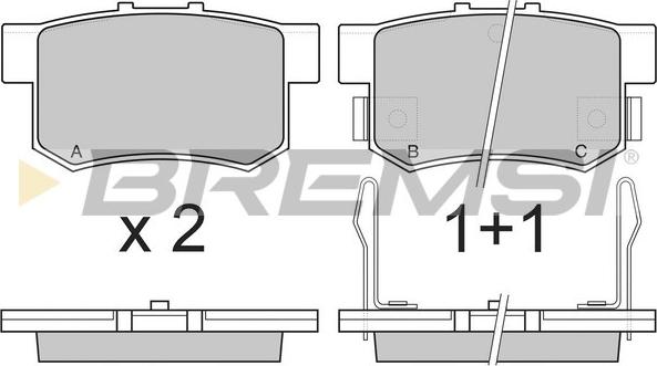 Bremsi BP2483 - Brake Pad Set, disc brake autospares.lv