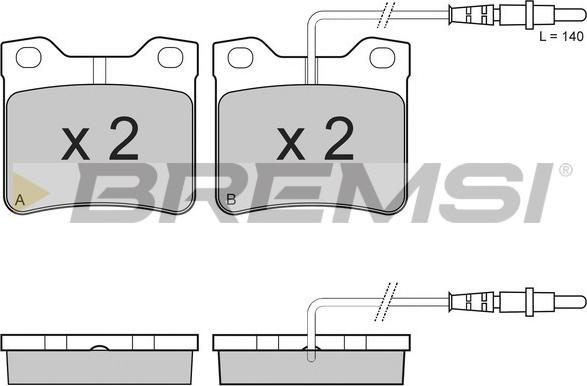 Bremsi BP2431 - Brake Pad Set, disc brake autospares.lv