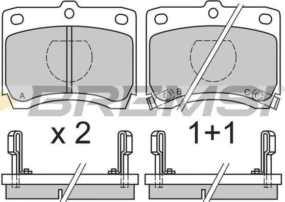 Bremsi BP2429 - Brake Pad Set, disc brake autospares.lv