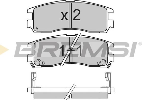 Bremsi BP2428 - Brake Pad Set, disc brake autospares.lv